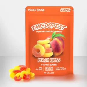 PEACH RINGS Best HHC Thca GUMMIES – 250MG